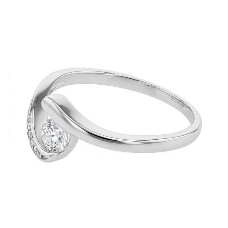 Bague femme solitaire argent 925/1000 et oxydes edo70100145 – solitaires femme