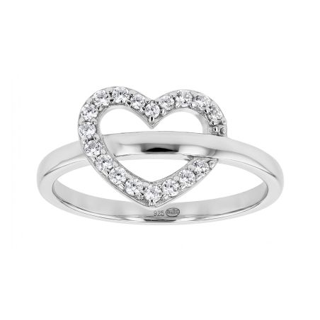 Bague femme coeur argent 925/1000 et oxydes edo70100149 – toutes nos bagues femme