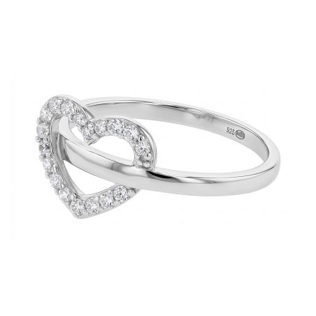 Bague femme coeur argent 925/1000 et oxydes edo70100149 – toutes nos bagues femme