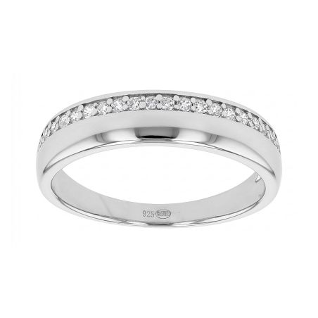 Bague femme alliance edora argent et oxydes edo70100155 – bagues de mariage