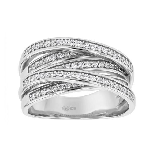 Bague Femme Entrelacée ARGENT 925/1000 et Oxydes EDO70100191
