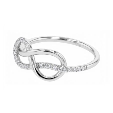 Bague femme noeuds argent 925/1000 et oxydes edo70100205 – toutes nos bagues femme