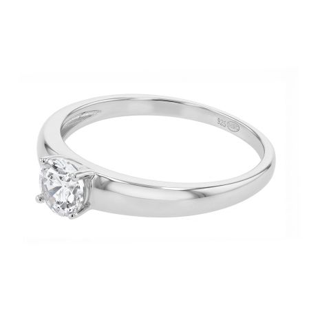 Bague femme solitaire argent 925/1000 et oxydes edo70100215 – solitaires femme