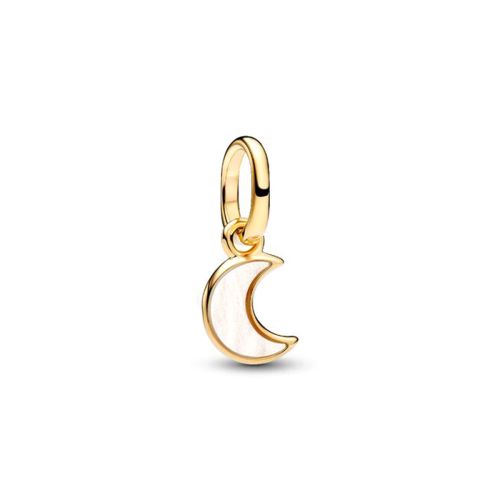 Mini Charm Femme PANDORA Pendant Croissant de Lune Blanc 764614C01