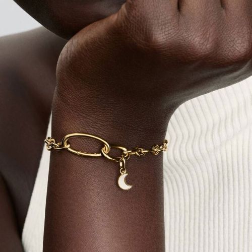 Mini Charm Femme PANDORA Pendant Croissant de Lune Blanc 764614C01