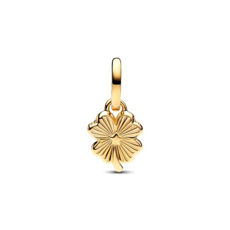 Charm femme pandora pendant trèfle à quatre feuilles blanc doré 764564c01 – charms