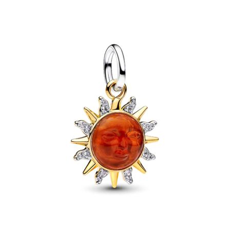 Charm femme pandora pendant soleil et tourbillons bimatière 764703c01 – charms