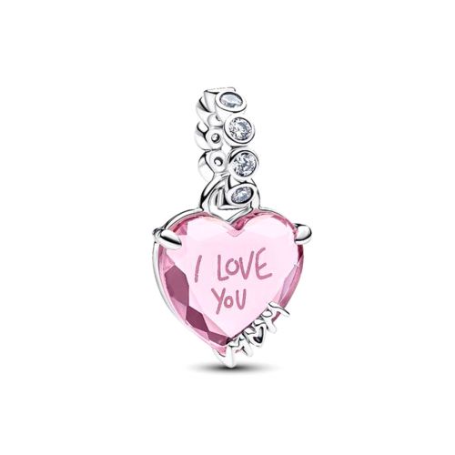 Charm Femme PANDORA Pendant I Love You Mom 794464C01