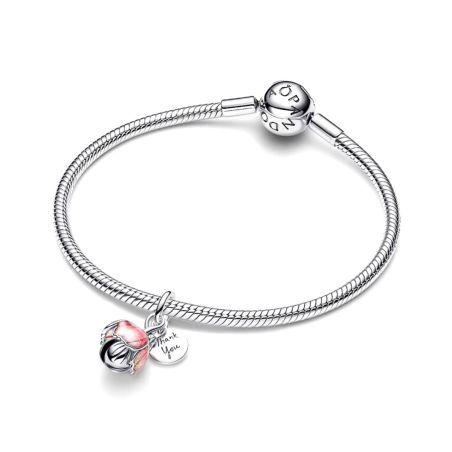 Charm femme pandora pendant fleur épanouie bimatière 764453c01 – charms