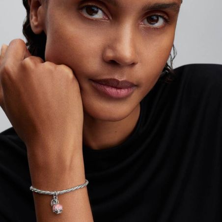 Charm femme pandora pendant fleur épanouie bimatière 764453c01 – charms
