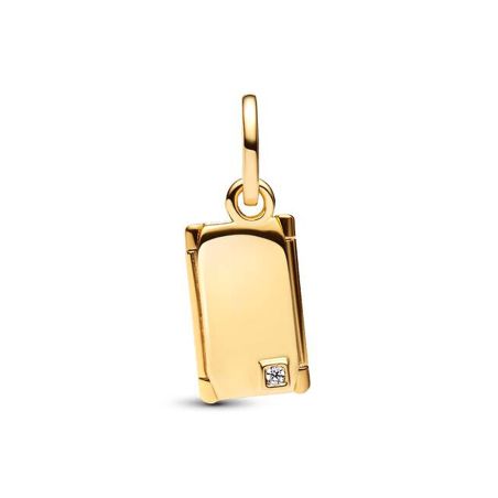 Charm femme pandora pendant enveloppe ouvrable gravable dorée 764421c01 – charms