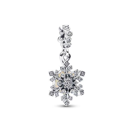 Charm Femme PANDORA Pendant Double Flocon de Neige Opalescent 794142C01