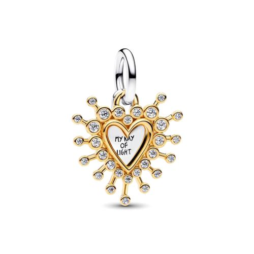 Charm Femme PANDORA Pendant Double Cœur Étincelant 764141C01
