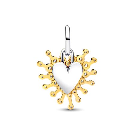 Charm femme pandora pendant double cœur étincelant 764141c01 – charms