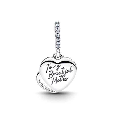 Charm femme pandora pendant double belle maman 794456c01 – charms