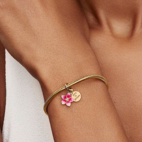 Charm Femme PANDORA Pendant Disney Vaiana Fleur de Plumeria Doré 763845C01