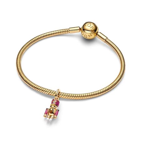 Charm femme pandora pendant casse-noisette mobile doré 763583c01 – charms