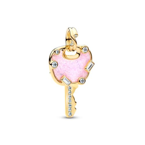 Charm Femme PANDORA Grand Pendant Clé d'Amour Rose Opalescente 764349C01