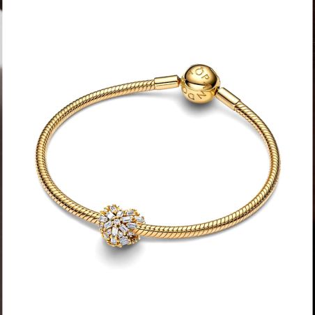 Charm femme pandora cœur scintillant doré 764240c01 – charms