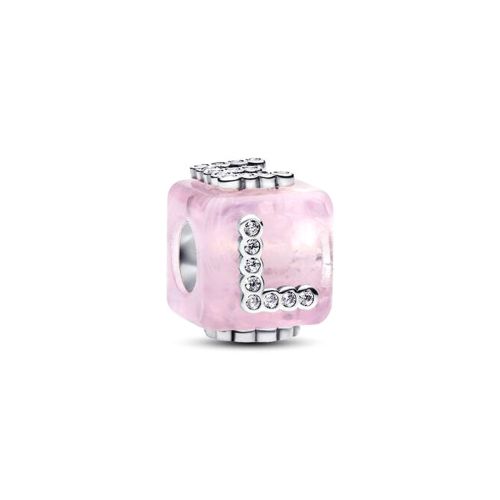 Charm Femme PANDORA Cube Love Murano Rose 794433C01