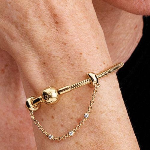 Charm Femme PANDORA Chaîne de Confort Triple Pierre Incolore 763515C01