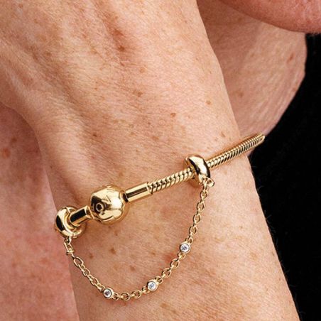 Charm Femme PANDORA Chaîne de Confort Triple Pierre Incolore 763515C01