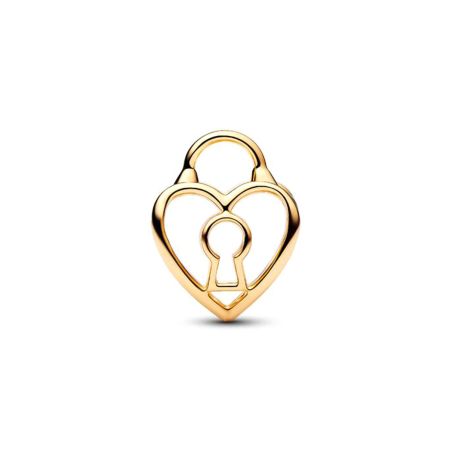 Charm femme pandora cadenas cœur ajouré doré 764358c00 – charms