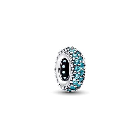 Charm clip femme pandora espaceur pierres bleu glacier 791359c01 – clips