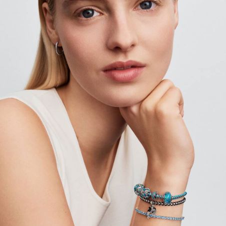 Charm clip femme pandora espaceur pierres bleu glacier 791359c01 – clips
