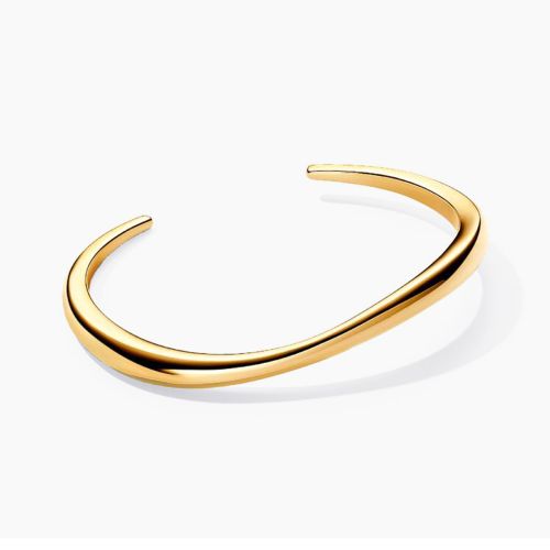 Bracelet Jonc Femme PANDORA Ouvert Forme Organique Doré 563310C00