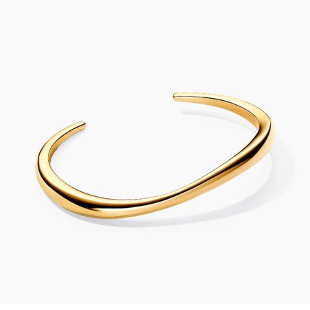 Bracelet jonc femme pandora ouvert forme organique doré 563310c00 – bracelets personnalisables