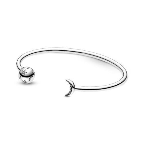 Bracelet Jonc Femme PANDORA Moments Lune et Étoiles Ouvert 599120C01