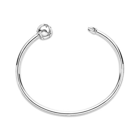 Bracelet jonc femme pandora moments lune et étoiles ouvert 599120c01 – bracelets personnalisables