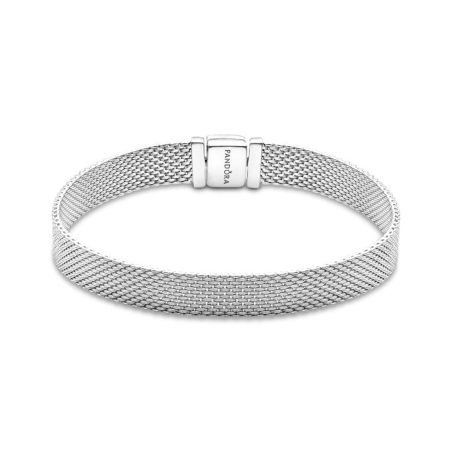 Bracelet femme pandora réflexions maille mesh argent 597712 – bracelets personnalisables