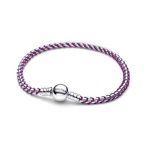 Bracelet Femme PANDORA Moments Maille Vénitienne Cordon Violet 593816C03