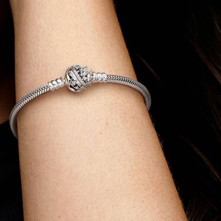 Bracelet Femme PANDORA Moments Disney Fée Clochette Fermoir Maille Serpent 592548C01