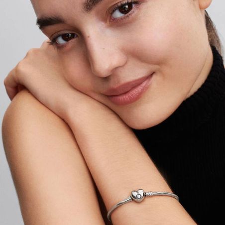 Bracelet femme pandora moments cœur et maille serpent 594594c00 – bracelets personnalisables