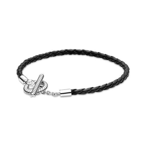 Bracelet Femme PANDORA Moments Cuir Tressé T-Bar 591675C01