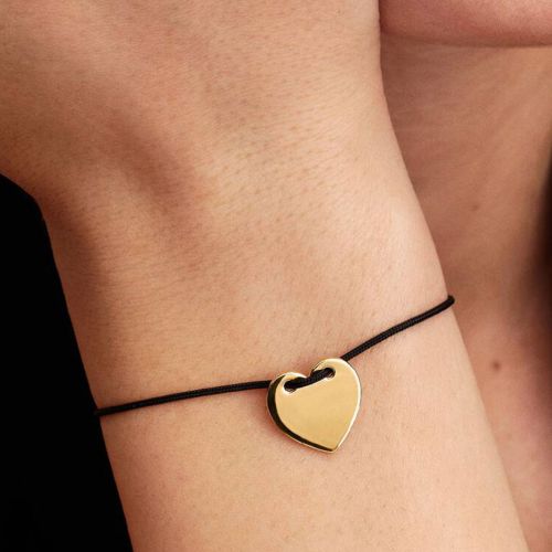 Bracelet Femme PANDORA Coulissant Cordon Noir Cœur Gravable 564420C01