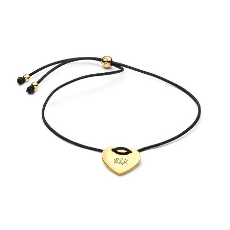 Bracelet femme pandora coulissant cordon noir cœur gravable 564420c01 – bracelets personnalisables