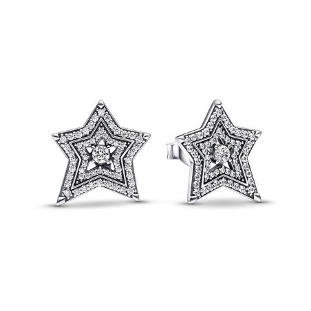 Boucles d'oreilles femme pandora clous étoile asymétrique céleste 292415c01 – boucles d'oreilles femme argent