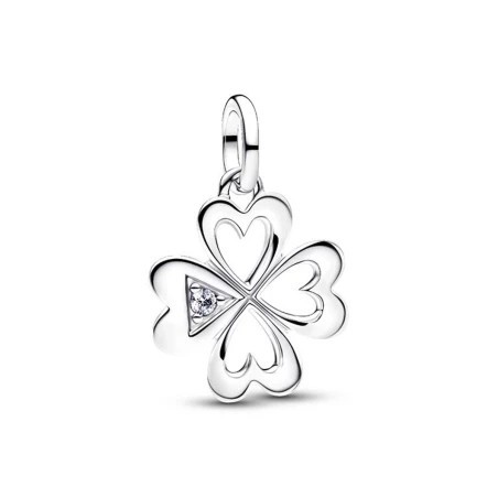 Charm femme pandora médaillon cœur trèfle à quatre feuilles 793034c01 – charms