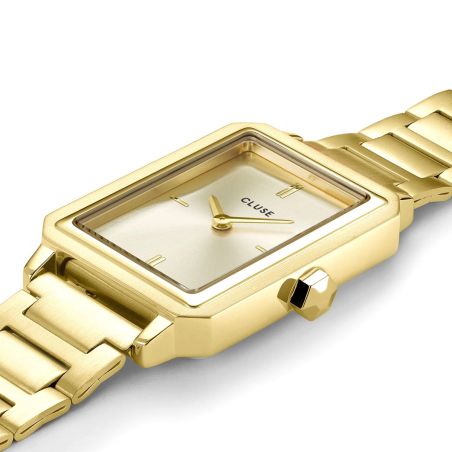 Montre femme cluse fluette acier doré cadran doré cw11507 – montres femme