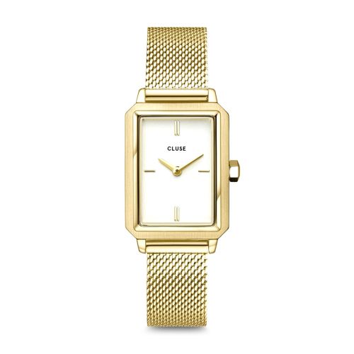 Montre Femme CLUSE Fluette Mesh Cadran Blanc Doré CW11508