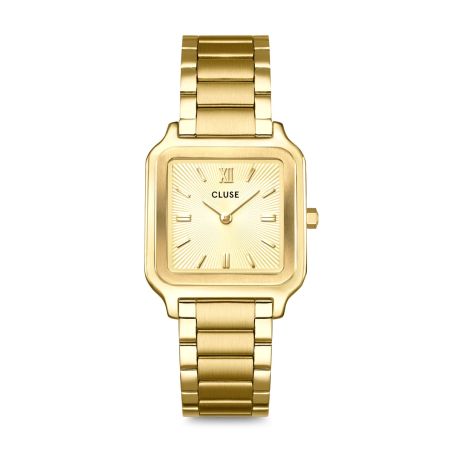 Montre femme cluse gracieuse cadran doré soleil acier cw11911 – montres femme