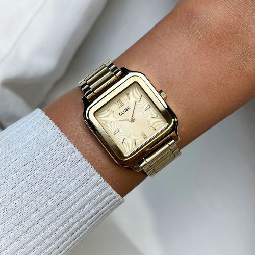 Montre Femme CLUSE Gracieuse Cadran Doré Soleil Acier CW11911