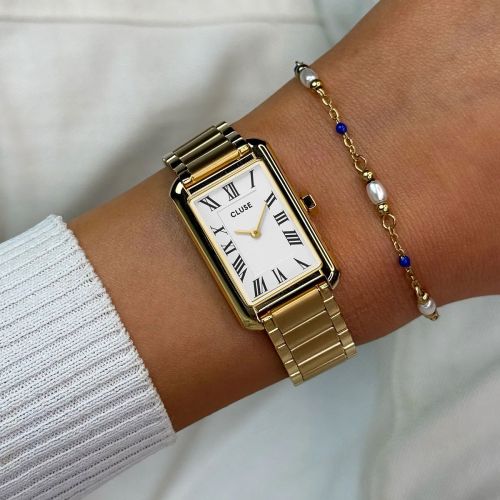 Montre Femme CLUSE Belisenna Cadran Blanc Vintage Dorée CW15001