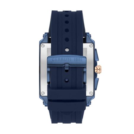 Montre homme cerruti 1881 chronographe bleu verre saphir bracelet caoutchouc cra31405 – montres homme