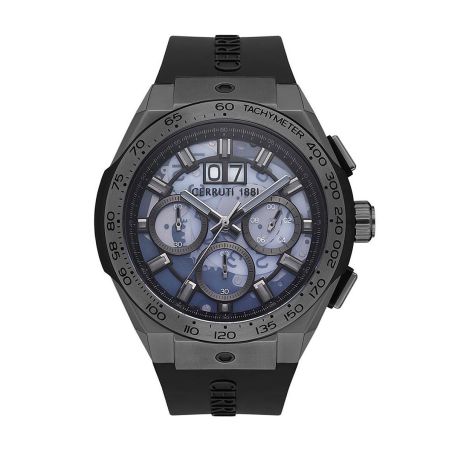 Montre homme cerruti 1881 bieno chronographe squelette silicone noir cra24802 – montres homme
