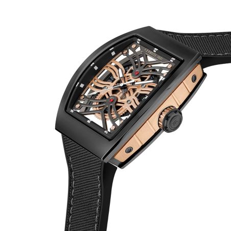 Montre homme cerruti 1881 calliano cadran squelette silicone noir ciwgn2113401 – montres homme